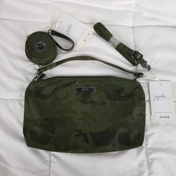 JuJuBe Camo Green Be Quick Paci Pod Bundle Bag Clutch Zip Around Pouch Accessory - Picture 8 of 11